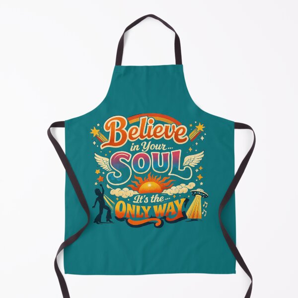 Item preview, Groovy Retro Inspirational Design: Believe in Your Soul It's the Only Way designed and sold by sing-it-out.