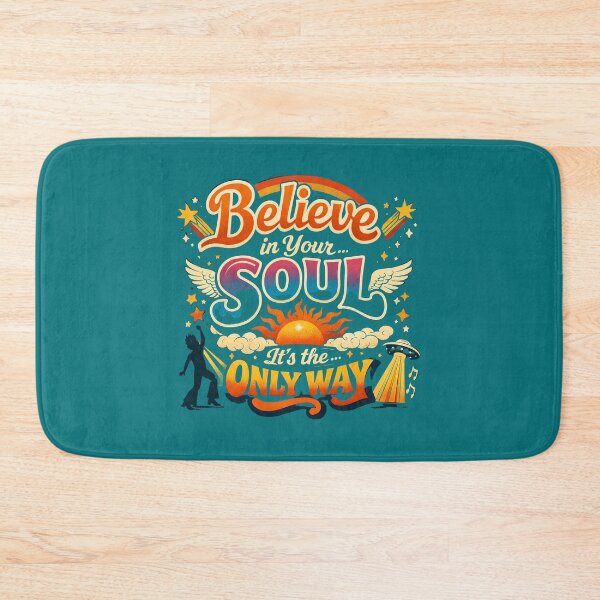 Item preview, Groovy Retro Inspirational Design: Believe in Your Soul It's the Only Way designed and sold by sing-it-out.