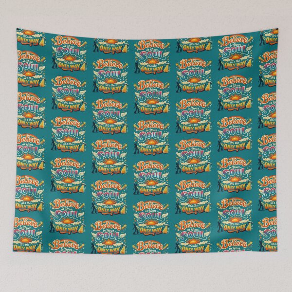 Item preview, Groovy Retro Inspirational Design: Believe in Your Soul It's the Only Way designed and sold by sing-it-out.