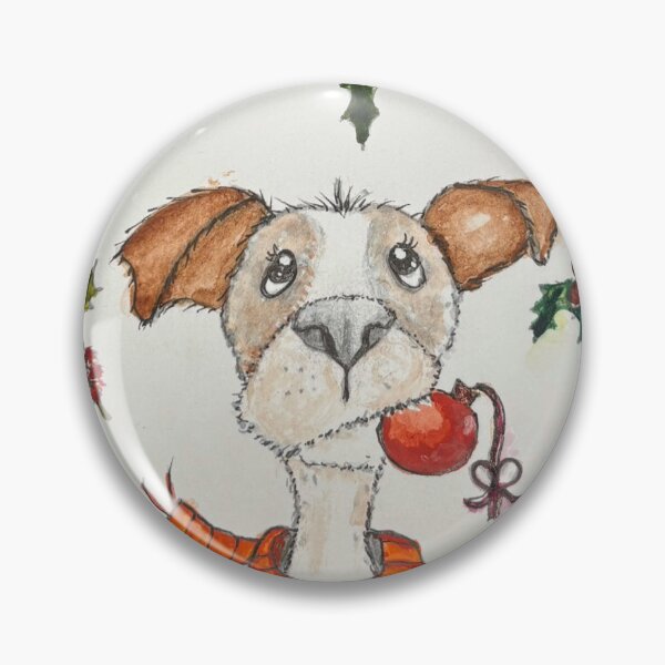 Item preview, Christmas dog designed and sold by watercolorsLiz.