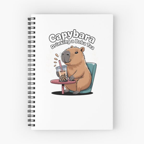 Item preview, Cute Capybara Loves Drinking Bubble Tea designed and sold by belladesign7.