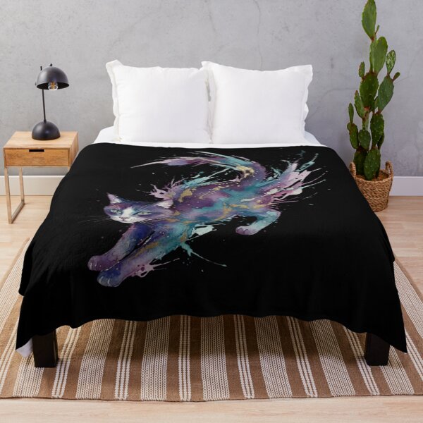 Item preview, Mystical Watercolor Cat – Cosmic Galaxy Animal Art Illustration designed and sold by YYoYY.