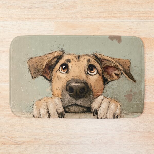 Item preview, Broholmer Dog Peeking over Wall 01 designed and sold by Elisabeth Lucas.