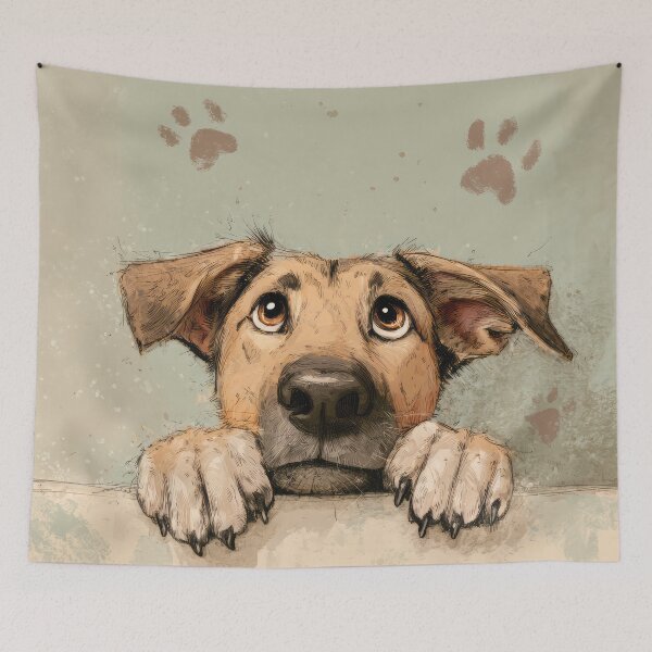 Item preview, Broholmer Dog Peeking over Wall 01 designed and sold by Elisabeth Lucas.