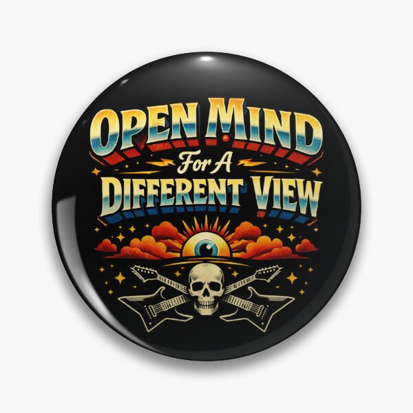 Item preview, Retro Rock Design Open Minded Different Vision Skull Guitars designed and sold by sing-it-out.