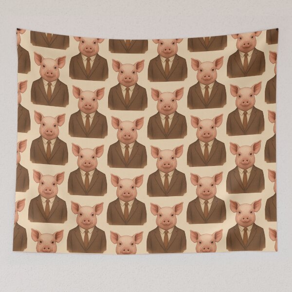 Item preview, THE GENTLE PIG  designed and sold by TheWonkyEaselCo.