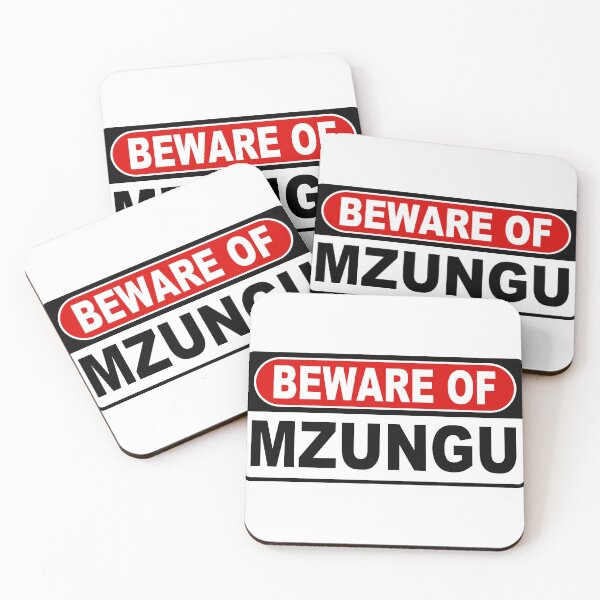 Item preview, Beware of Mzungu;  designed and sold by StickerApe.