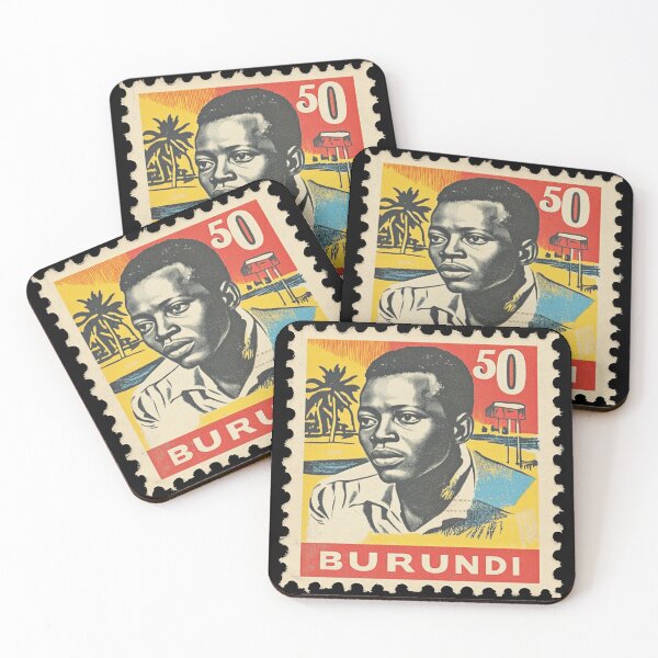 Item preview, Vintage Burundi Postage Stamp - East African Heritage Portrait designed and sold by tiigerdad.