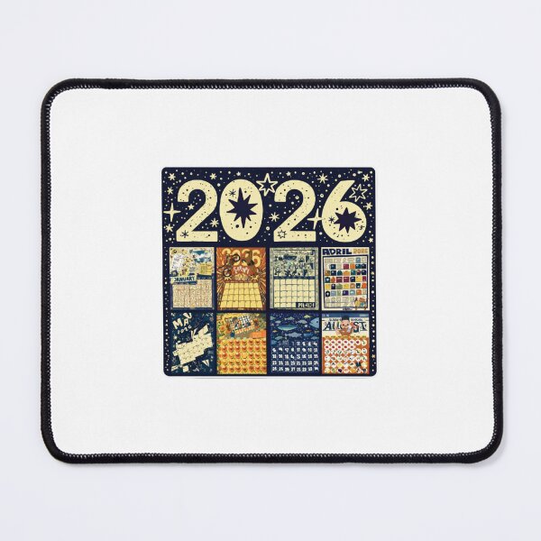 Item preview, 2026 Calendar Sticker – Colorful Illustrated Year Overview designed and sold by Gurjeetpixelart.