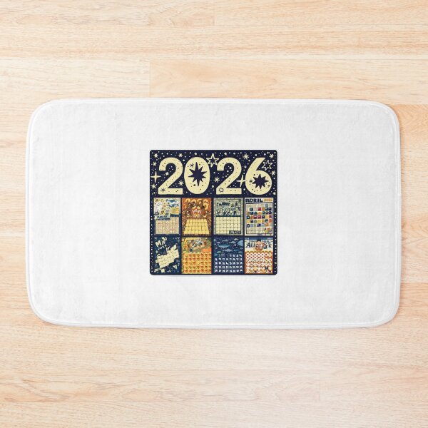 Item preview, 2026 Calendar Sticker – Colorful Illustrated Year Overview designed and sold by Gurjeetpixelart.