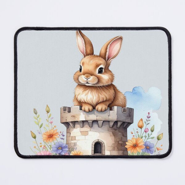 Item preview, Brown rabbit on the flower tower designed and sold by LiskoDesign.