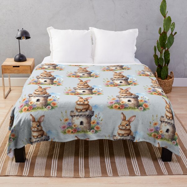 Item preview, Brown rabbit on the flower tower designed and sold by LiskoDesign.