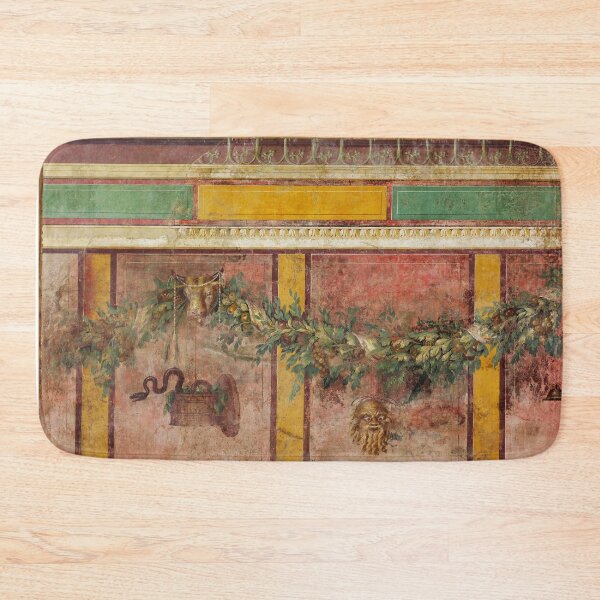 Item preview, ANTIQUE ROMAN FRESCO ,SATYR MASK,GARLAND WITH FRUITS ,LEAVES AND SERPENT designed and sold by BulganLumini.