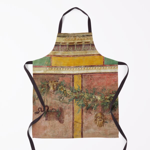 Item preview, ANTIQUE ROMAN FRESCO ,SATYR MASK,GARLAND WITH FRUITS ,LEAVES AND SERPENT designed and sold by BulganLumini.