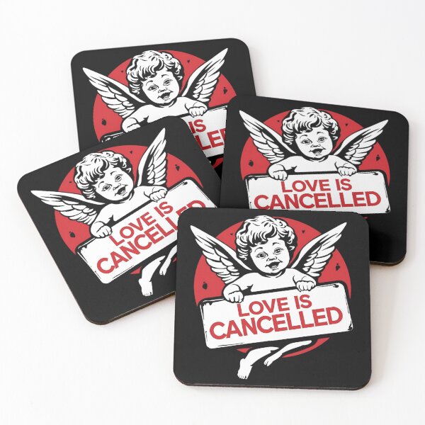 Item preview, Cupid sitting with a protest sign saying “Love Is Cancelled” 2 designed and sold by Neon G.