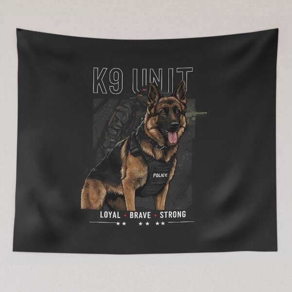 Item preview, Funny K9 German Shepherd Cartoon Dog Illustration designed and sold by Uglyandcute.