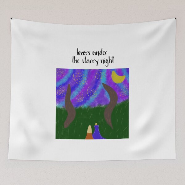 Item preview, Lovers under Starry Night T-Shirt and More designed and sold by Wild Crane Designs.