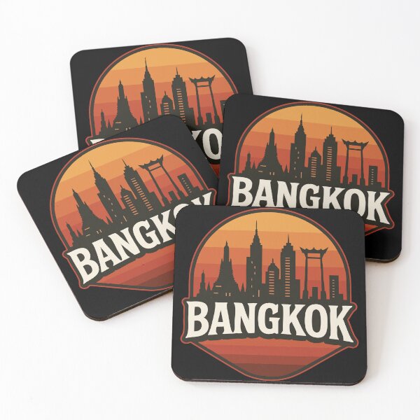Item preview, Bangkok Thailand Retro Vintage Travel designed and sold by TomFrontierArt.