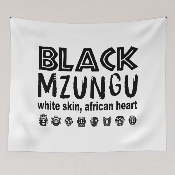Item preview, Black Mzungu; White Skin; African Heart; designed and sold by StickerApe.