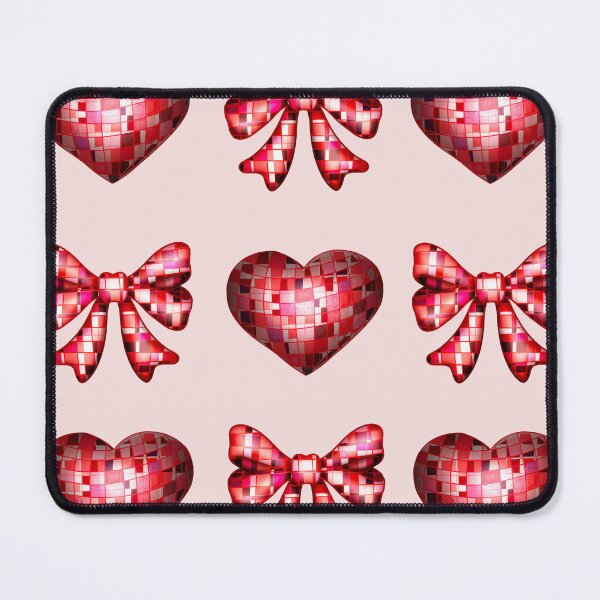 Item preview, Red Heart Disco Ball Coquette Ribbon Aesthetic designed and sold by au2515.