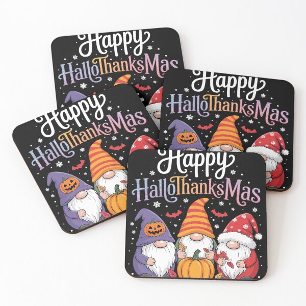 Item preview, Halloween Thanksgiving Christmas Happy Hallothanksmas Gnomes 3  designed and sold by InspiredFoul.