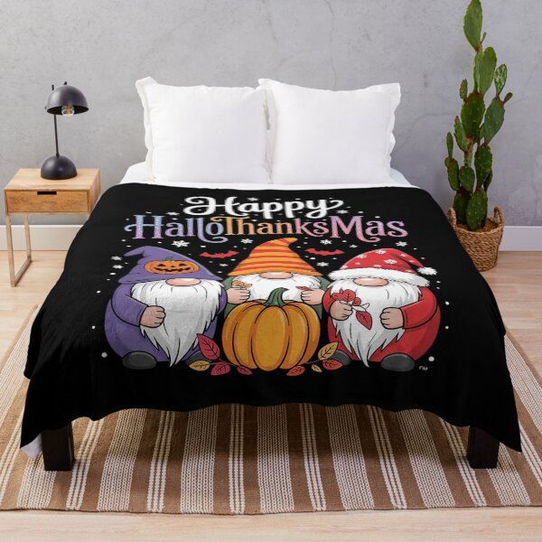 Item preview, Halloween Thanksgiving Christmas Happy Hallothanksmas Gnomes 3 designed and sold by InspiredFoul.