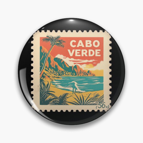 Item preview, Vintage Cabo Verde Postage Stamp Art - Tropical Atlantic Island Landscape designed and sold by tiigerdad.