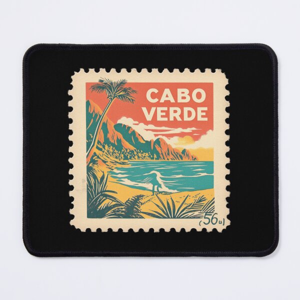 Item preview, Vintage Cabo Verde Postage Stamp Art - Tropical Atlantic Island Landscape designed and sold by tiigerdad.