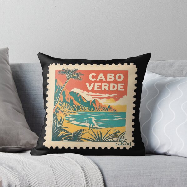 Item preview, Vintage Cabo Verde Postage Stamp Art - Tropical Atlantic Island Landscape designed and sold by tiigerdad.