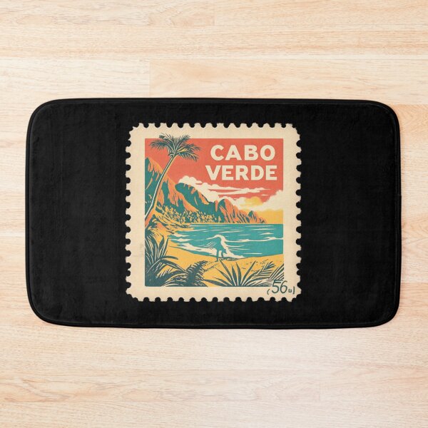Item preview, Vintage Cabo Verde Postage Stamp Art - Tropical Atlantic Island Landscape designed and sold by tiigerdad.