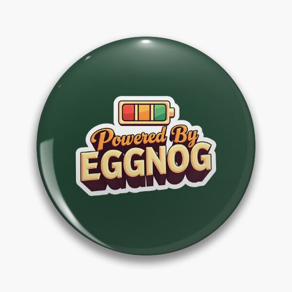 Item preview, Powered on Eggnog - Funny Christmas Holiday Design designed and sold by SlightlyUnreal.