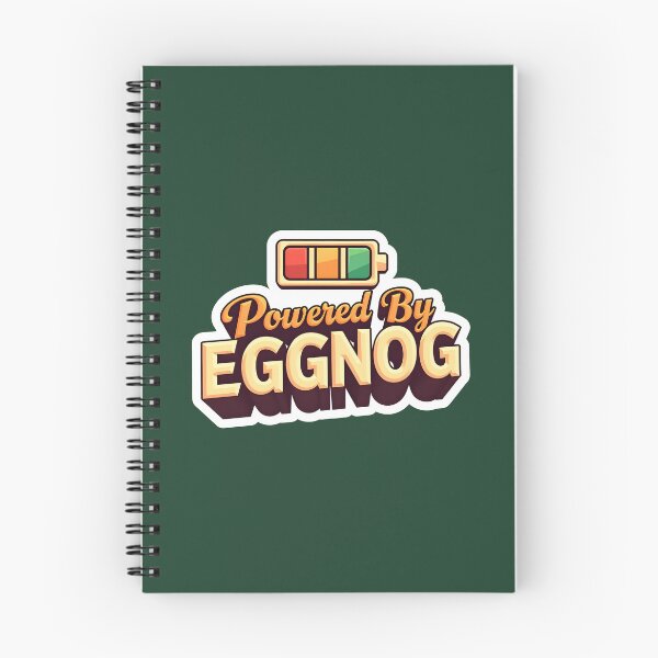 Item preview, Powered on Eggnog - Funny Christmas Holiday Design designed and sold by SlightlyUnreal.