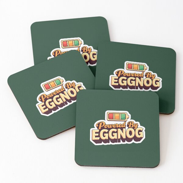 Item preview, Powered on Eggnog - Funny Christmas Holiday Design designed and sold by SlightlyUnreal.