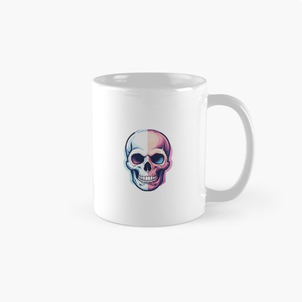 Item preview, Split Color Skull Illustration designed and sold by RED-MOUSE.