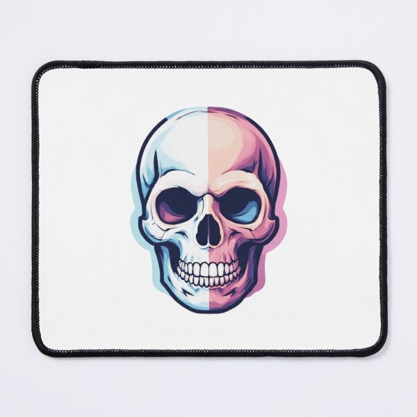 Item preview, Split Color Skull Illustration designed and sold by RED-MOUSE.