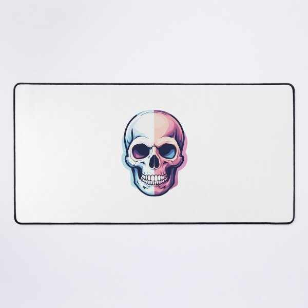 Item preview, Split Color Skull Illustration designed and sold by RED-MOUSE.
