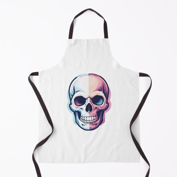Item preview, Split Color Skull Illustration designed and sold by RED-MOUSE.