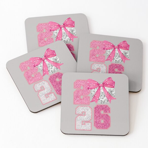 Item preview, Happy New Year 2026 Disco Ball Pink Coquette Bow Family  designed and sold by mjohnson9.