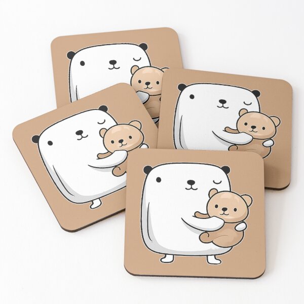 Item preview, Polar bear holding a teddy bear - cute animal art designed and sold by snoWorkshop.