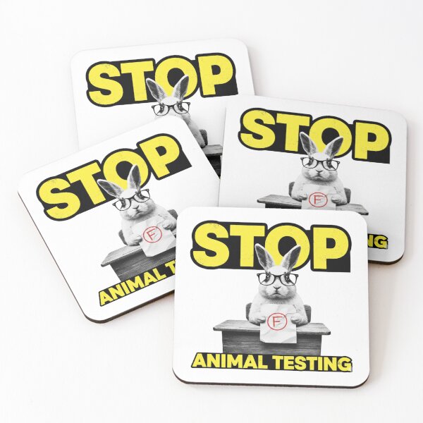 Item preview, Stop Animal Testing, PETA, stupid rabbit, animal rights, funnyfits70, Humor, Funny, retro, vintages, funny quotes, animal humor, designed and sold by FunnyFits70.