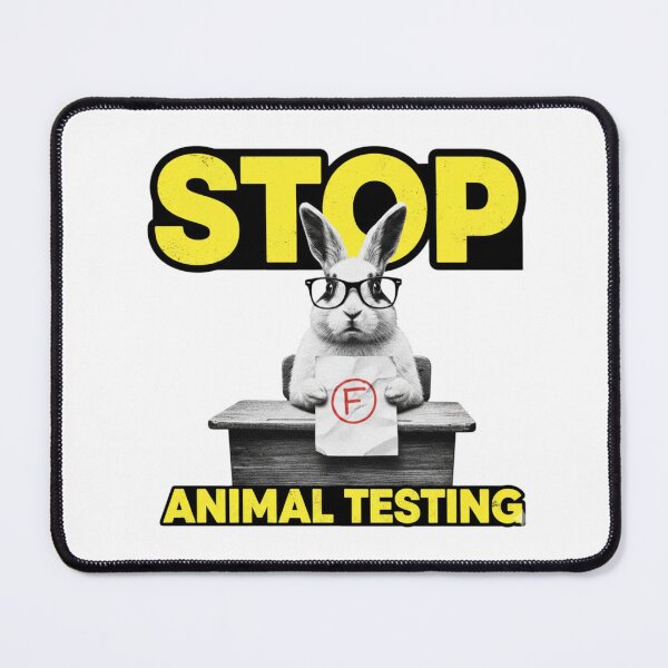 Item preview, Stop Animal Testing, PETA, stupid rabbit, animal rights, funnyfits70, Humor, Funny, retro, vintages, funny quotes, animal humor, designed and sold by FunnyFits70.