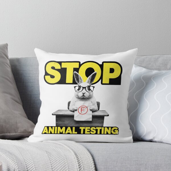 Item preview, Stop Animal Testing, PETA, stupid rabbit, animal rights, funnyfits70, Humor, Funny, retro, vintages, funny quotes, animal humor, designed and sold by FunnyFits70.