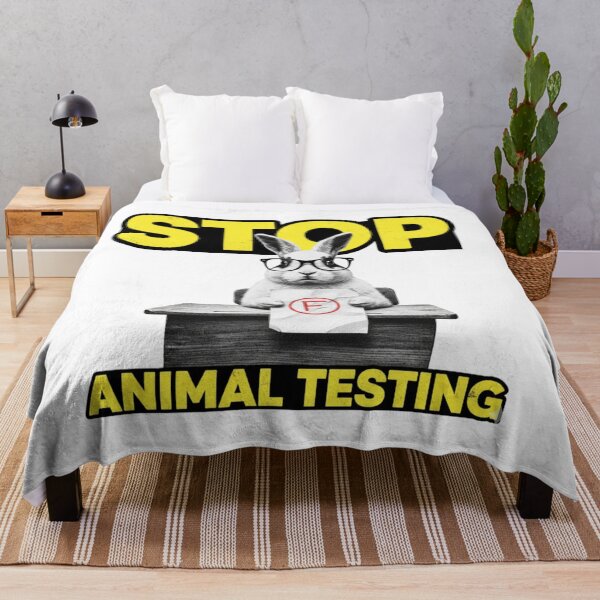 Item preview, Stop Animal Testing, PETA, stupid rabbit, animal rights, funnyfits70, Humor, Funny, retro, vintages, funny quotes, animal humor, designed and sold by FunnyFits70.