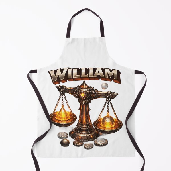 Item preview, William Libra Scales – Zodiac Balance Fantasy Name Art designed and sold by AlexLineArt.