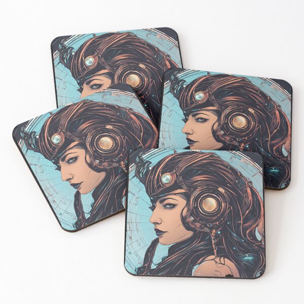 Item preview, Cyborg girl listening to music 9 designed and sold by Neon G.