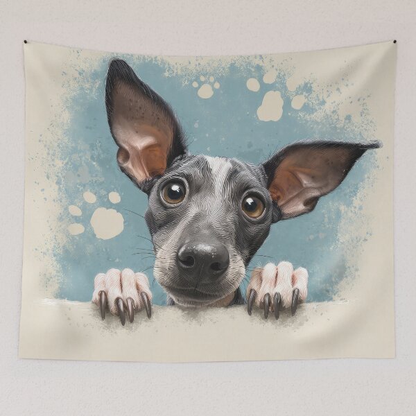 Item preview, Coated American Hairless Terrier 01 designed and sold by Elisabeth Lucas.