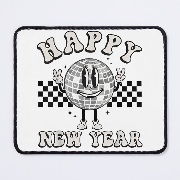 Item preview, Happy New Year Smiling Disco Ball Retro Party Illustration designed and sold by Phil Ben.