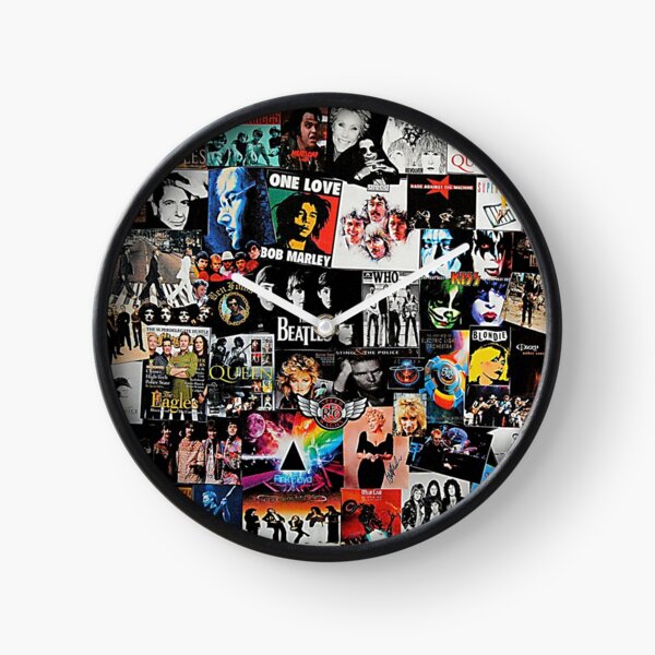 Rock Collage Clock