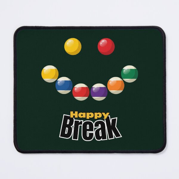 Item preview, Happy Break – Smiley Billiard Balls Pool Table Design designed and sold by Majnon8bp.
