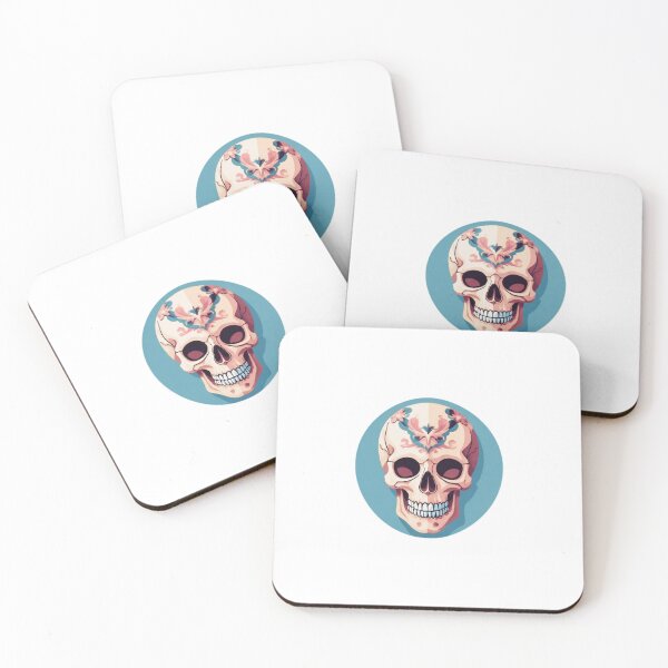 Item preview, Ornamental Pastel Skull Badge designed and sold by RED-MOUSE.